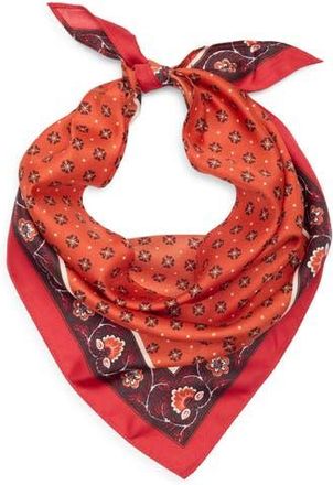 BCBGeneration Block Print Triangular Scarf in Burnt Orange at Nordstrom Rack