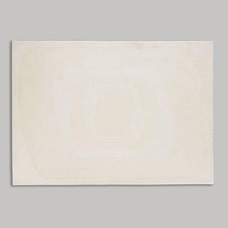 Maisons du monde Alfombra tufteada de lana con estampado contempor&aacute;neo, crudo, 160x230 cm