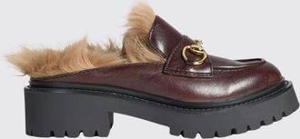 Gucci Mules in pelle con morsetto Horsebit e interni foderati in lana
