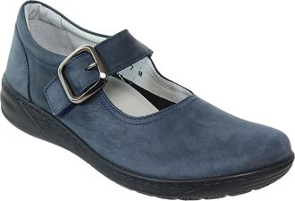 David Tate Pace Leather Mary Jane in Navy Nubuck at Nordstrom, Size 10