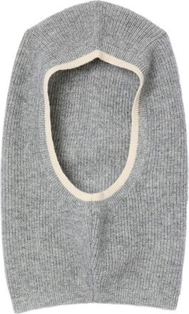 Sandro Ribbed wool balaclava in Grey at Nordstrom