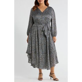 Vince Camuto Floral Tie Waist Maxi Dress in Classic Blue at Nordstrom, Size 2 X