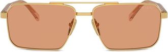 Prada Occhiali da sole con logo - Oro