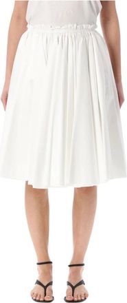 Ami Rokken, Dames, Wit, S, Katoen, Midi Corolla Rok