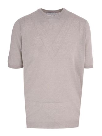 Lardini Beige Cotton Crew Neck Short Sleeve T-Shirt