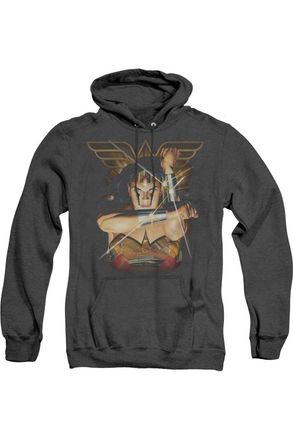 Gildan Justice League Deflection Adult Heather Hoodie / Hooded Sweatshirt