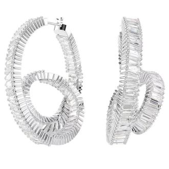 Swarovski Matrix Baguette Cut Hoop Earrings