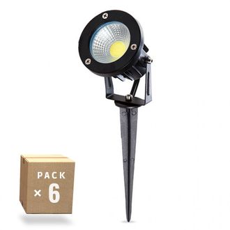 GreenIce Greenice - Pack 6 Focos Led Jardines 9w 758lm 2700&ordm;k Pincho 50.000h [sl-cpdc09-9w-ww-pk6]