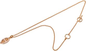 Herm&egrave;s Pre-owned Hermes Rose Gold Plated Mini Maillon Pendant Necklace Ladies FAN6DQ830GVDYYLC