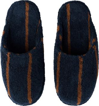 Parachute Turkish Cotton Stripe Slipper in Ink And Tobacco at Nordstrom, Size X-Small