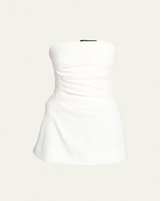 Proenza Schouler Gathered Crepe Strapless Top