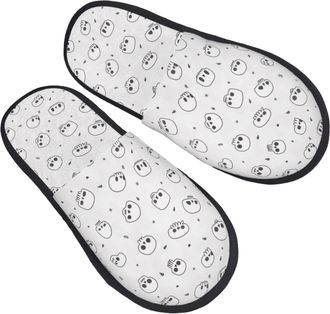 Generic Non-Slip House Shoes Cute Naive Skulls Mens Slipper Comfortable Spa Slippers for Hotels Travel Winter M