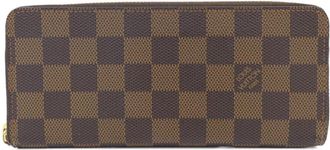 Louis Vuitton Damier Ebene Coated Canvas Long Wallet (Bi-Fold) (Pre-Owned)