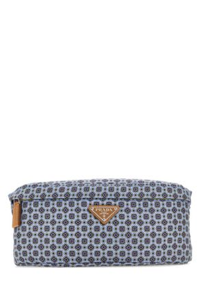Prada Blue Re-Nylon Printed Crossbody Bag