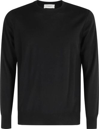 Paolo Pecora Rondgebreide kleding - Heren - Ronde hals truien - Zwart - 2XL - Truien & Vesten