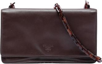 Prada Pre-owned Shoulder Bags, female, Brown, Size: ONE SIZE Pre-owned Vintage Crossbody Bag