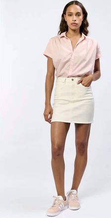 Dear John Denim Quincy Denim Mini Skirt In Ivory
