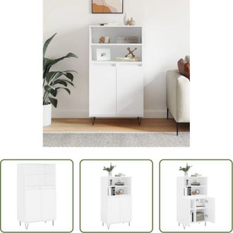 vidaXL vidaXL Credenza industriale - Credenza Alta Bianca 60x36x110 cm in Legno Multistrato