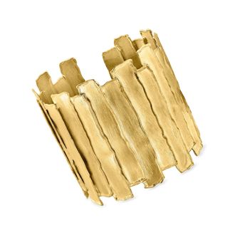 Ross-Simons Italian 18kt Gold Over Sterling Cuff Bracelet