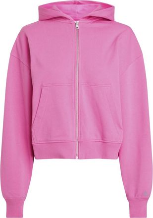 Calvin Klein Stijlvolle Fuchsia Sweater Met Rits Capuchon - Dames - Vesten met rits - Roze - XS - Katoen - Hoodies & sweatvesten