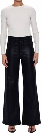 Pistola Denim Lana High Rise Ultra Wide Leg Jeans In Coated Noir
