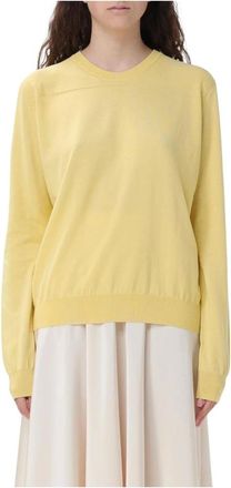 Jil Sander Dames, Truien, Geel, Maat: M Katoen