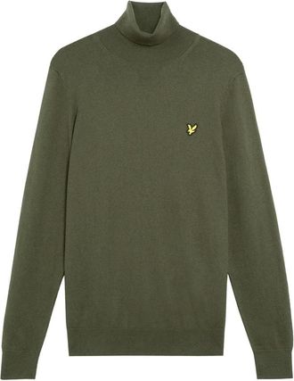 Lyle & Scott Truien & Vesten, Heren, Groen, 2Xl, Katoen, Mid Knits Cotton Merino Turtleneck Jumper
