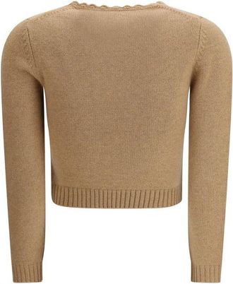 Chlo&eacute; Womens Brown Wool Sweatshirt Clothing
