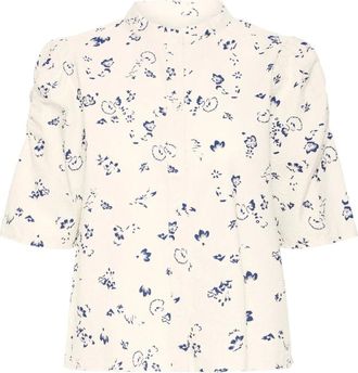 Ichi Blueprint Outline Flower - 900 - - Blouses & Shirts - Donna - Multicolore - L