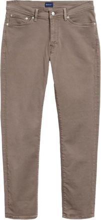 GANT Stretchy Slim-Fit Jeans - Heren - Slim Fit Jeans - Bruin - W29 - Katoen - Jeans