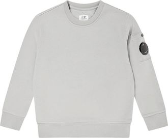 C.P. Company C.P. Company, Kids Sweatshirts, male, Gray, 4 Y, Lens Cotton Fleece Sweatshirt