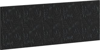 vidaXL Cabecero Montada En La Pared Delft Negro Madera De Ingenier&iacute;a Vidaxl