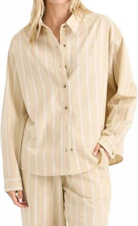Roark Costa Button Up Shirt In Sand