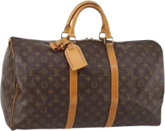 Louis Vuitton Pre-owned Vintage Canvas Weekendtas - Dames - Vintage Weekendtas - Bruin - ONE Size - Vintage