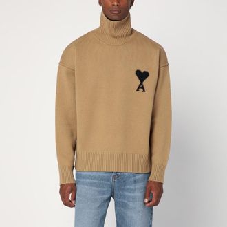 Ami Camel Ami De Coeur turtleneck sweater