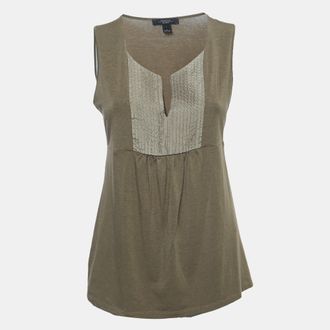 Max Mara Brown Knit Sleeveless A-Line Top