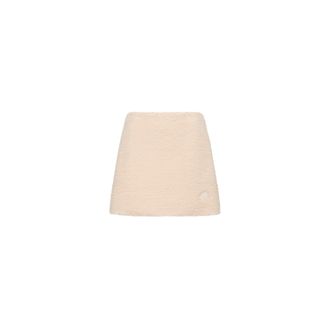Moncler Moncler Teddy Mini Skirt, Women, White, Size: 38