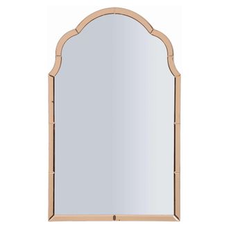 Dmora Espejo Gamera, Marco Contorneado, Forma Rectangular, Tipo De Pared, 62x100h Cm Rosa