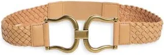 Linea Pelle Braided Interlock Buckle Belt in Natural at Nordstrom Rack, Size X-Large