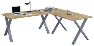 VCM Escritorio De Madera Escritorio De Esquina Plain 190x190 L Forma Izquierda O Derecha Panel De Mesa De Trabajo 50 Cm De Profundidad Mesa De Ordenador M