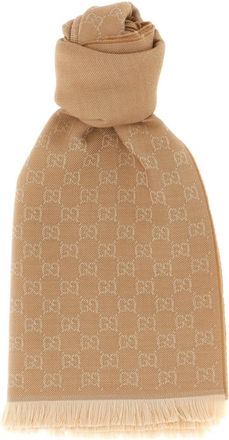 Gucci Beige GG Logo Scarf