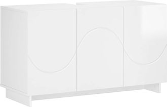 vidaXL Armario De Ba&ntilde;o Blanco Brillante 101 X 41 X 58 Cm Vidaxl