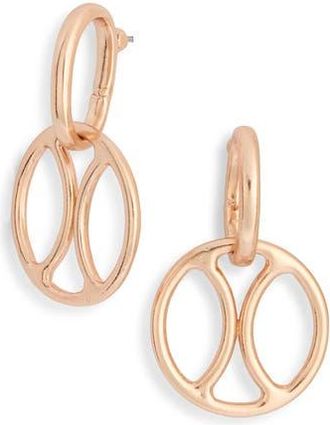 Karine Sultan Round Link Dangle Drop Earrings in Rose Gold at Nordstrom Rack