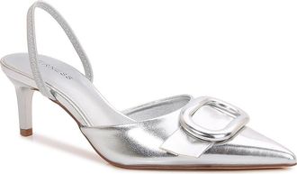 Berness Chiara Buckle Slingback Pump in Silver at Nordstrom Rack, Size 5.5