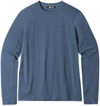 Stio Mens Trax Power Grid Crew Pullover Blue XXL
