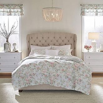Laura Ashley Home - Bettwäsche-Set für Doppelbett, wendbare Baumwoll-Bettwäsche mit passendem Kissenbezug, atmungsaktive Heimdekoration für alle Jahreszeiten, (Mad