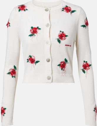 Shushu/Tong Floral wool cardigan