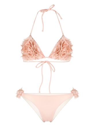 La Reveche Bikini met bloemenapplicatie - Roze