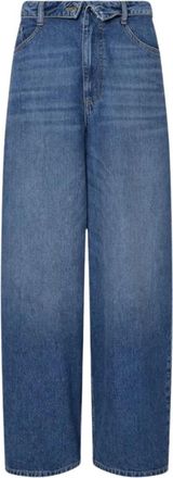 Liu Jo Pantalone cinta rovesciata - female - Liu Jo - Wide Jeans - Blue - W28 - Jeans