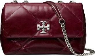 Tory Burch Kira Distressed Diamond Quilted Leather Convertible Shoulder Bag in Dark Carmine at Nordstrom